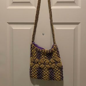 Boho Straw Woven Crossbody Bag
